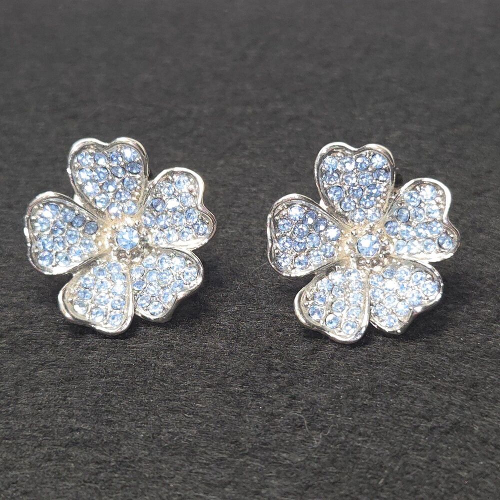 Sassy Clips Blue Rhinestones Shoe Clips